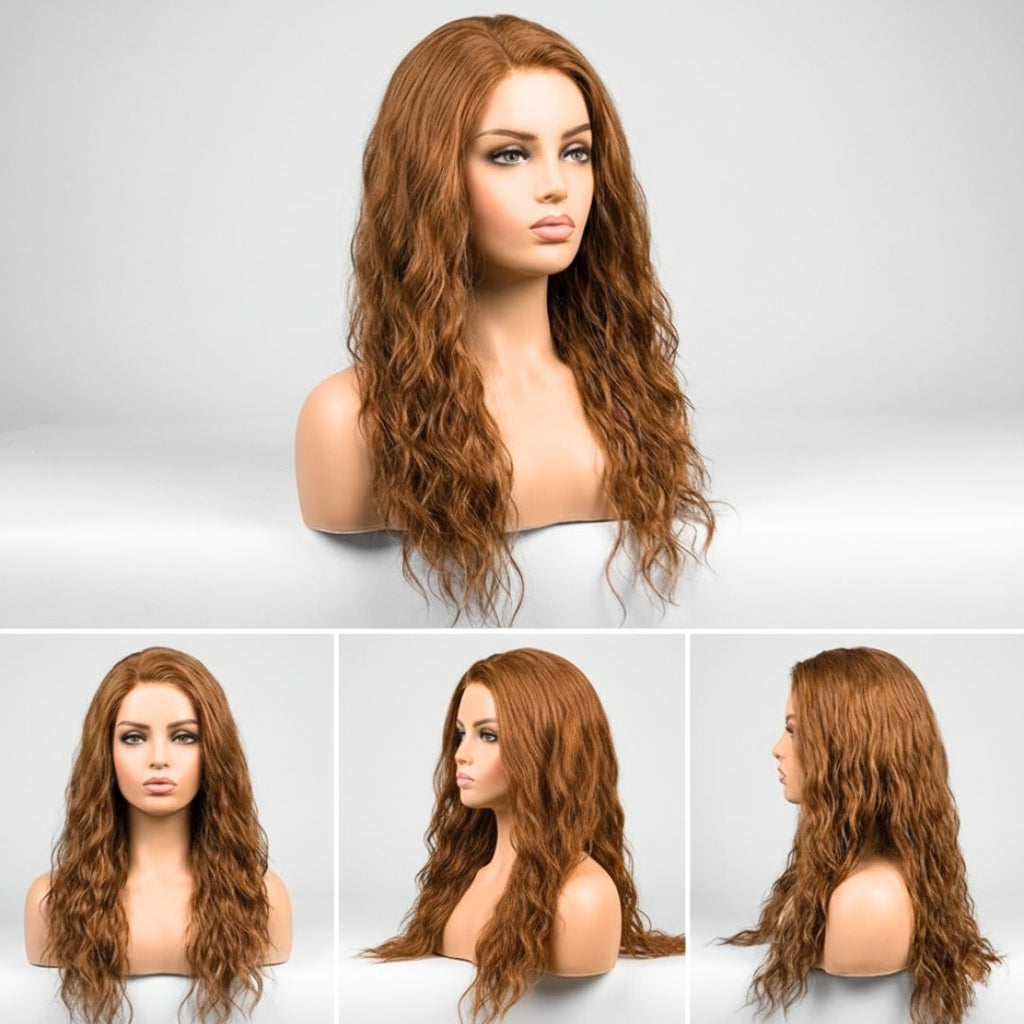 Amara Luxury Brown Wig – 100% Virgin Human Hair