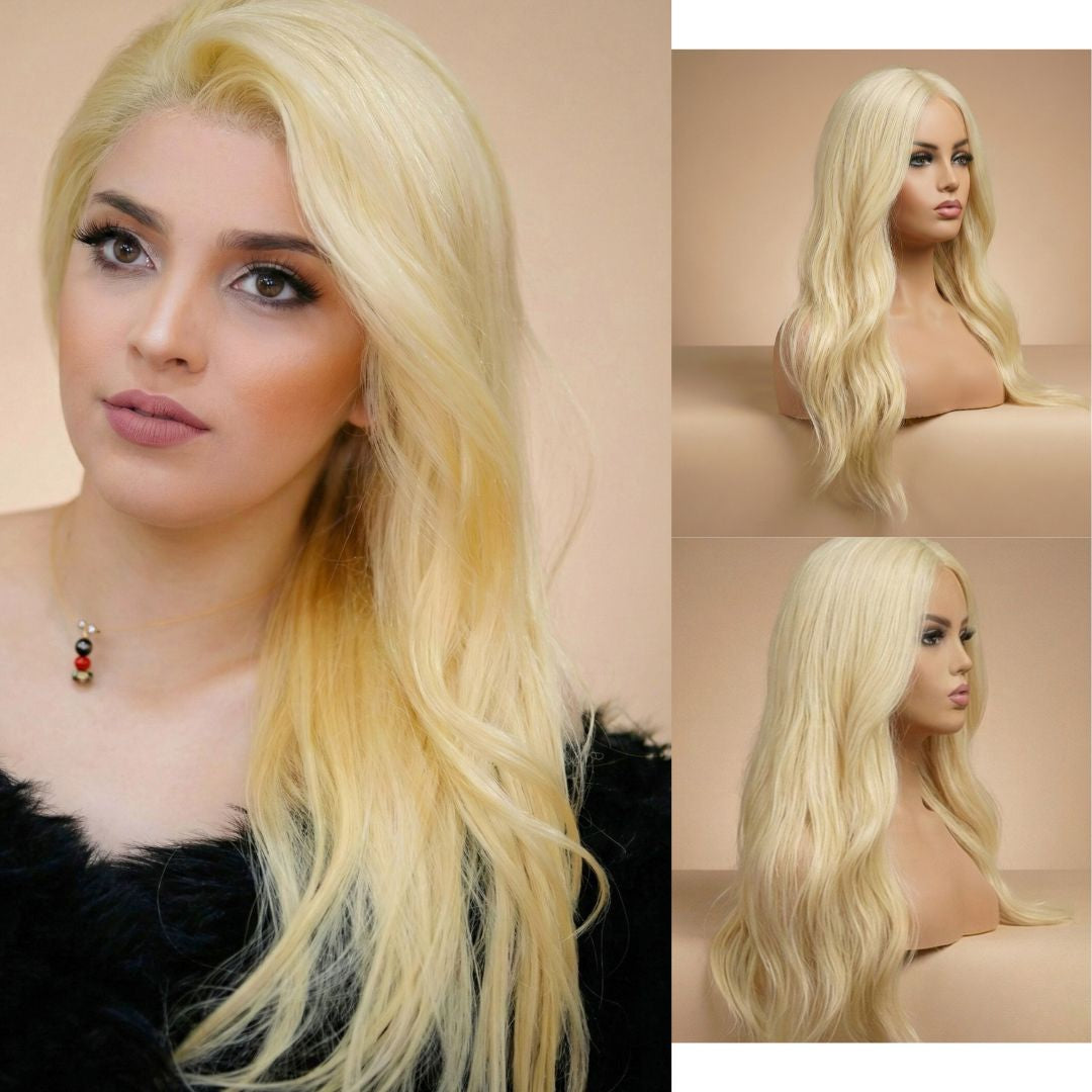 Ishani Platinum Blonde Wig – 100% Virgin Human Hair